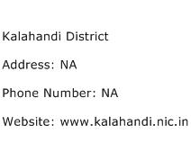 Kalahandi District Address Contact Number
