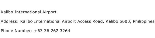Kalibo International Airport Address Contact Number