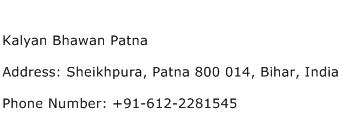 Kalyan Bhawan Patna Address Contact Number