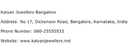 Kalyan Jewellers Bangalore Address Contact Number