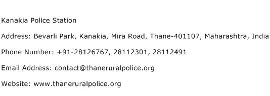 Kanakia Police Station Address Contact Number