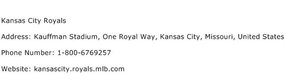 Kansas City Royals Address Contact Number
