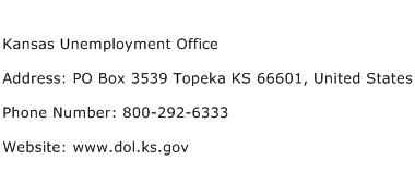 Kansas Unemployment Office Address Contact Number