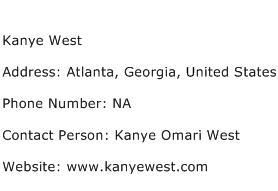 Kanye West Address Contact Number
