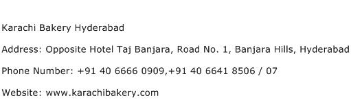 Karachi Bakery Hyderabad Address Contact Number