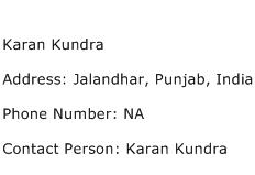 Karan Kundra Address Contact Number