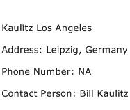 Kaulitz Los Angeles Address Contact Number