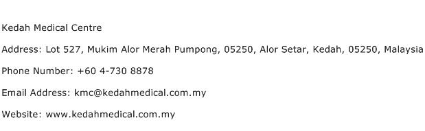 Kedah Medical Centre Address Contact Number