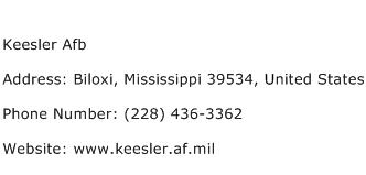 Keesler Afb Address Contact Number