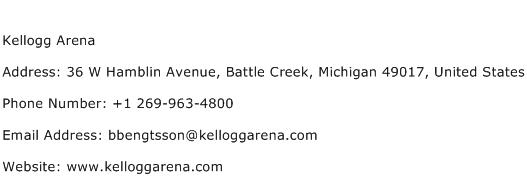 Kellogg Arena Address Contact Number