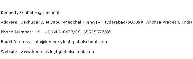 Kennedy Global High School Address Contact Number