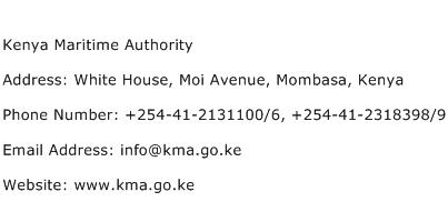 Kenya Maritime Authority Address Contact Number