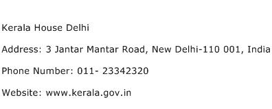 Kerala House Delhi Address Contact Number 18266 