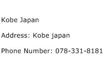 Kobe Japan Address Contact Number