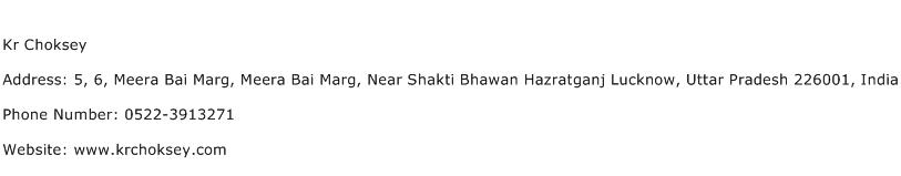 Kr Choksey Address Contact Number