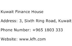 Kuwait Finance House Address Contact Number