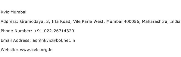 Kvic Mumbai Address Contact Number