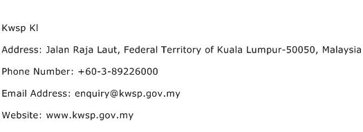 Kwsp Kl Address Contact Number