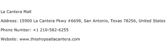La Cantera Mall Address Contact Number