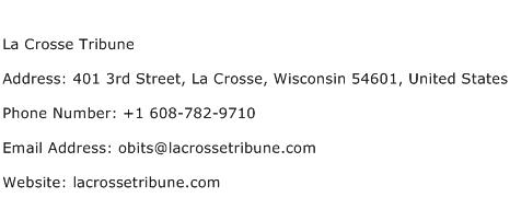 La Crosse Tribune Address Contact Number