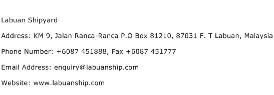 Labuan Shipyard Address Contact Number