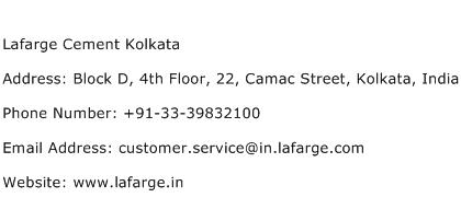 Lafarge Cement Kolkata Address Contact Number