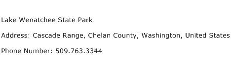 Lake Wenatchee State Park Address Contact Number