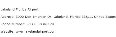 Lakeland Florida Airport Address Contact Number
