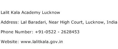 Lalit Kala Academy Lucknow Address Contact Number