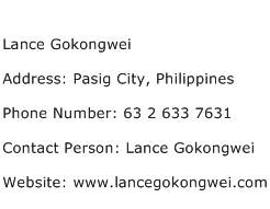Lance Gokongwei Address Contact Number