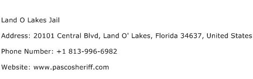 Land O Lakes Jail Address Contact Number