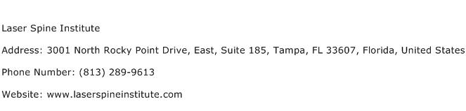 Laser Spine Institute Address Contact Number