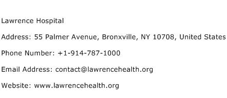 Lawrence Hospital Address Contact Number
