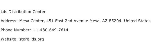 Lds Distribution Center Address Contact Number