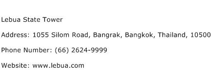 Lebua State Tower Address Contact Number