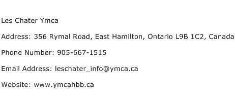 Les Chater Ymca Address Contact Number