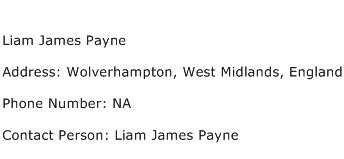 Liam James Payne Address Contact Number