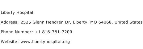 Liberty Hospital Address Contact Number