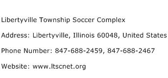 Libertyville Township Soccer Complex Address Contact Number