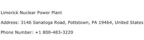Limerick Nuclear Power Plant Address Contact Number