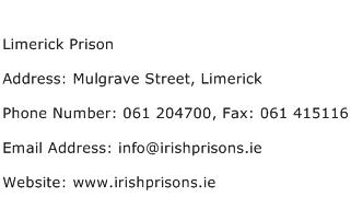 Limerick Prison Address Contact Number