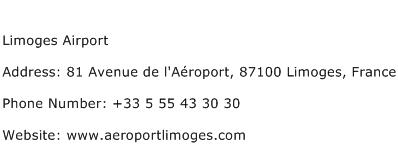 Limoges Airport Address Contact Number