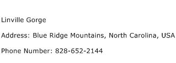 Linville Gorge Address Contact Number