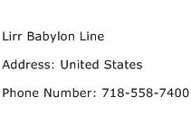 Lirr Babylon Line Address Contact Number