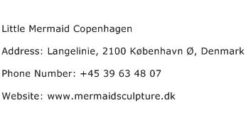 Little Mermaid Copenhagen Address Contact Number