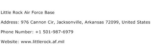 Little Rock Air Force Base Address Contact Number