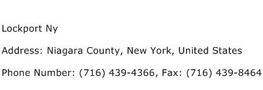 Lockport Ny Address Contact Number