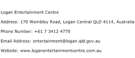 Logan Entertainment Centre Address Contact Number