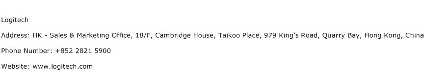 Logitech Address Contact Number