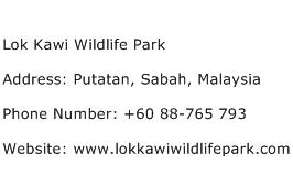 Lok Kawi Wildlife Park Address Contact Number